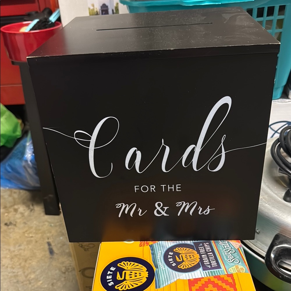 Elegant Black Wedding Card Box